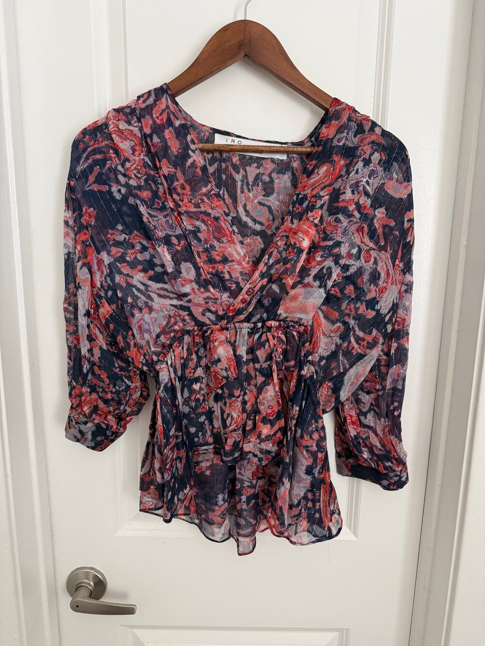 IRO Floral Print Saola Blouse Size US 0